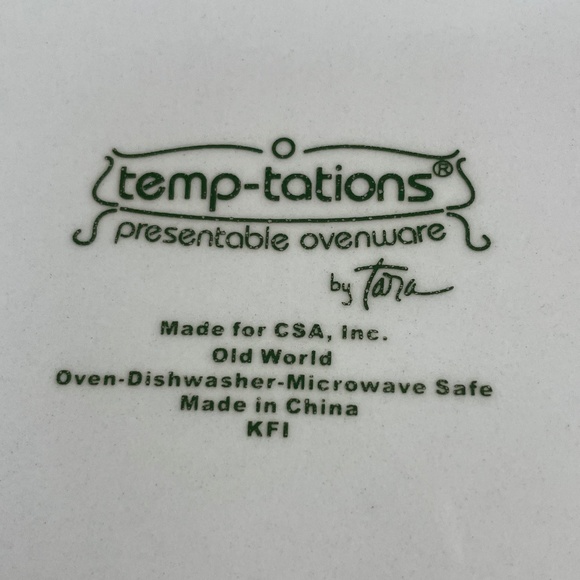 Temptations by Tara Sandwich Snack Plates Old World Confetti Pattern Set of 2 - Picture 3 of 5